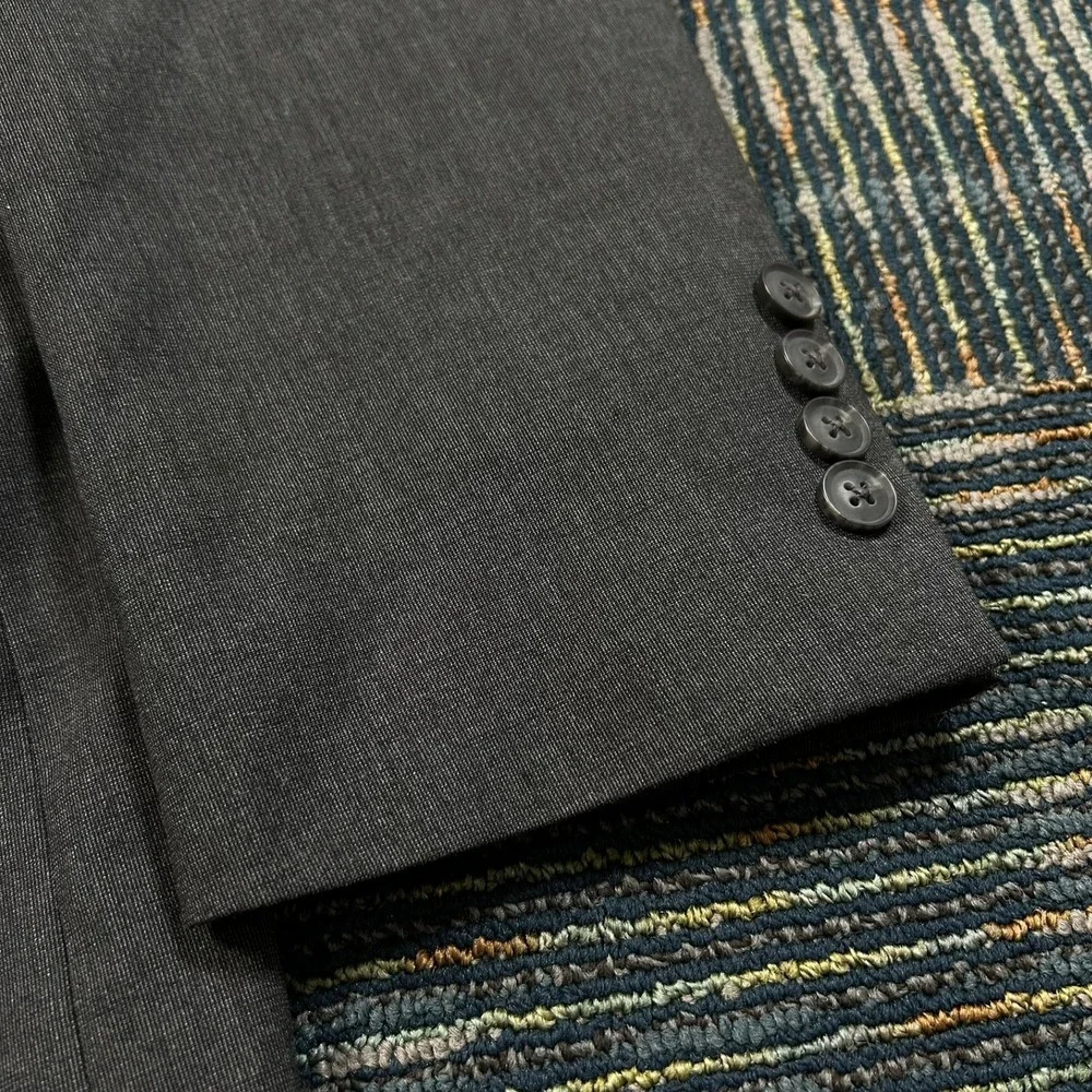 Saddlebred Blazer 48R Grey Motion Stretch Two Button Sport Coat Mens